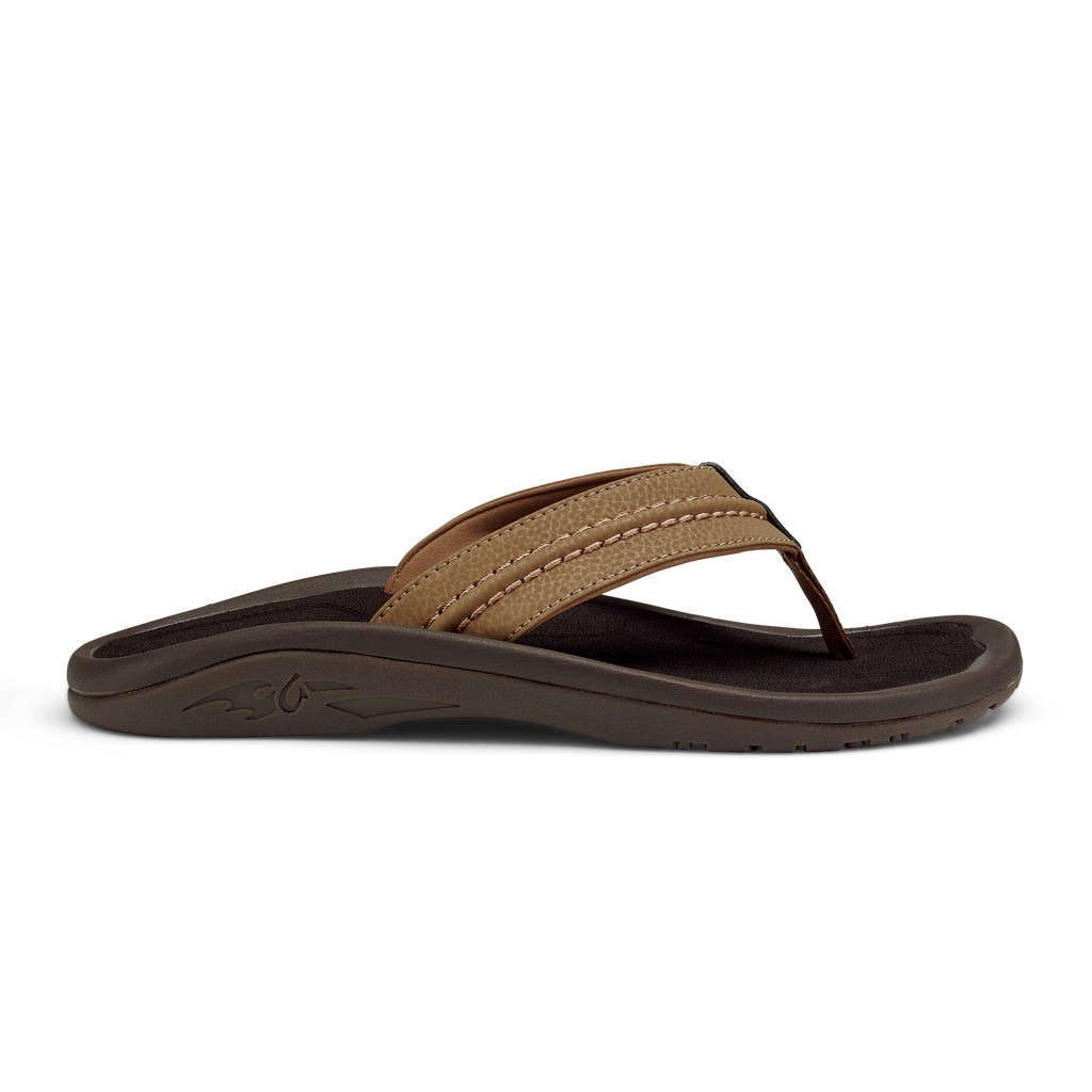 Olukai Zehentrenner Herren - Hokua Quick-drying Beach Schwarz/Braun - 62417NCKL